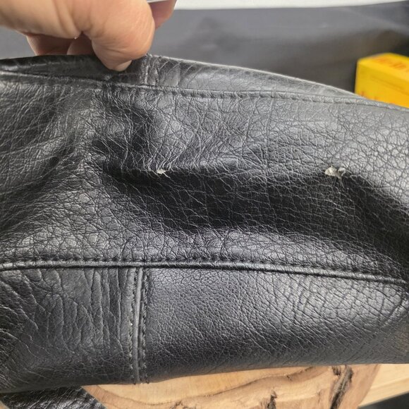 The SAK Silverlake Black Leather Studded Fringe Crossbody Shoulder Bag - Picture 10 of 13